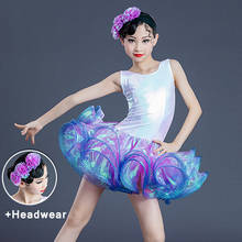 New Girl's Latin Dance Performance Costume Kids Latin Dress Colorful Fluffy Skirt Samba Dancing Clothes Competition Dress BL5693 2024 - buy cheap