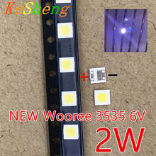 Wooree led backlight 2w 6v 3535 150lm branco fresco WM35E2F-YR09B-eA lcd retroiluminação para tv aplicação 500 pces 2024 - compre barato