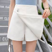 Women 2020 Spring Summer Fashion Shorts Skirts Female High Waist Shorts Casual Loose Culottes Solid Wide Leg A-Line Shorts J93 2024 - buy cheap