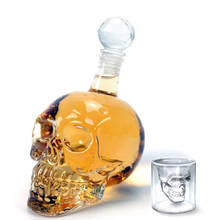 Skull Glass Whisky Vodka Wine Crystal Bottle Spirits Cups Transparent Wine Drinking Cups Bar Home 125ML 350ML 550ML 1000ML 2024 - buy cheap