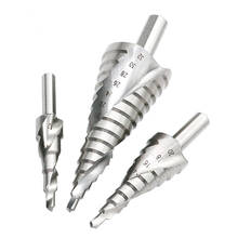 3Pcs 4-12mm 4-20mm 4-32mm  HSS 4241 Steel Step Cone Drill Triangle Shank Silver Spiral Groove Step Drill Reamer Cutter Metric 2024 - buy cheap