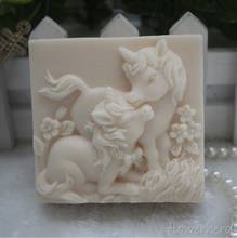 Cake Fondant Decor 3D Unicorn Flower Shape Silicone Soap Mold Form Scented Candle Moulds Handmade Soap Making DIY Ice Engraving 2024 - buy cheap