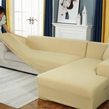 Защитное покрытие для мебели, плотный жаккардовый чехол для углового дивана, однотонный эластичный чехол из эластичного материала 2024 - купить недорого