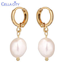 Cellacity Women Silver 925 Earring  Fine Jewelry Round Pear Irregular Shape Drop Earring Women Gift Wedding Party Wholesale Gift 2024 - buy cheap