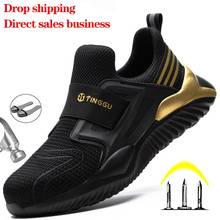 New Working Sneakers Safety Shoes Men Puncture-Proof Boots Men Steel Toe Shoes Lightweight Indestructible Work Shoes Footwear 2024 - buy cheap
