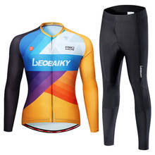 New Men Cycling Jersey Set Summer Long Sleeve Bicycle Clothing  Padded Mountain Bike Sportswear Mtb Riding Dress 2024 - buy cheap