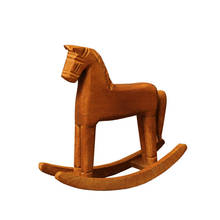 Wooden Handmade Horse Desktop Ornament Figurines Statue Crafts Rocking Pony Home Decoration Kids Toy Gift Home DIY 2021 New 2024 - buy cheap