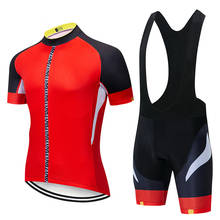 Conjunto de ropa de ciclismo de Lycra para hombre, pantalones cortos y pechera para bicicleta de montaña y carretera, traje de verano, 2021 2024 - compra barato