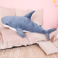 Travesseiro de pelúcia tubarão para crianças, brinquedo de pelúcia que acalma crianças, presente para crianças 2024 - compre barato