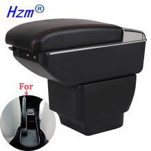 For Mazda 2/Demio Armrest box Rotatable PU Leather Center Centre Console Storage Box with ashtray car accessories 2024 - buy cheap