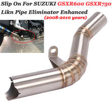 Tubo de Escape para motocicleta SUZUKI, tubo de conexión con eliminador de gato mejorado, para GSXR600, K8, K9, L1, GSXR750, GSXR 750, años 2008 a 2010 2024 - compra barato