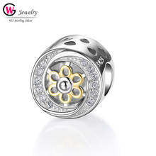 Flowers Shaped Charm DIY Beads Fit For Charms Bracelets & Bangles Women Jewelry Making Silver Beads 2024 - buy cheap
