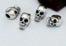 10pcs/lot Fashion Tibetan Silver Metal Beads  Skull Craft Round Ball Spacer Beads DIY Jewelry Making 2024 - buy cheap
