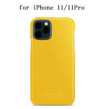 Новое поступление, чехол из натуральной кожи для iPhone 11 Pro Max, роскошный Ультратонкий чехол для телефона iPhone11 11Pro Max Fundas Shell 2024 - купить недорого