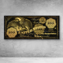 Gold Money Ben Franklin Gift Home Decor Canvas Painting Pictures Wall Art Prints Modular Poster For Living Room No Frame Artwork 2024 - buy cheap