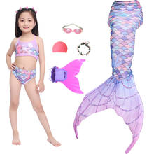 Disfraz de cola de sirena para niñas, traje de baño de sirena para nadar, ropa de playa, 2020 2024 - compra barato