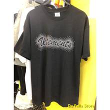 Oversize Vetements T-shirt 2020SS Summer Spring Bling Vetements T-shirts Shiny Logo Bling VTM Tee Back Embroidered text VTM Tops 2024 - buy cheap