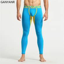 GANYANR Running Tights Men Sportswear Compression Pants Gym Leggings Fitness Sport Sexy Basketball Fit Yoga Pouch Winter Workout 2024 - buy cheap