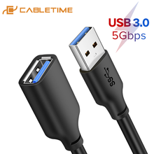 Кабель-удлинитель CABLETIME USB 3,0 на USB M/F Type A, 5 Гбит/с 2024 - купить недорого