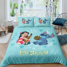 Disney Polyster Lilo & Stitch Bedding Sets Summer Thin Comforter Cover Pillowcases Bed Linen no Filling Children Bedroom Decor 2024 - buy cheap