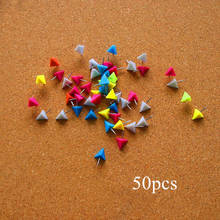50pcs Plastic Push Pins for Cork Board Decorative Map Marker Thumb Tack Triangle Drawing Pin Creative Office Stationery 2024 - buy cheap