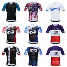 2021 Men Cycling Jersey Short Sleeve Pro Team Mountain Bike Clothing Racing MTB Bicycle Clothes Shirt Cycling Uniform Big Eyes 2024 - buy cheap