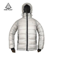 Ice Flame-Chaqueta de plumón de ganso con capucha para hombre y mujer, abrigo ligero de invierno con cremallera completa, para acampar al aire libre, IF922, 90% 2024 - compra barato