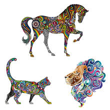 Color Animal Creative Wall Stickers Colorful Horse Cat Lion King Living Room Background Wall Decoration Wall Stickers Room Decor 2024 - buy cheap