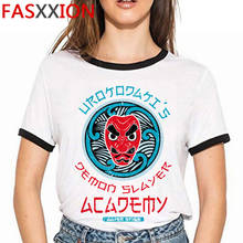 Camiseta de Demon Slayer Kimetsu No Yaiba para hombre, ropa de calle kawaii harajuku, Camisetas estampadas kawaii, camiseta blanca de tumblr harajuku 2024 - compra barato