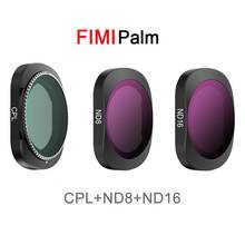 Juego de filtros de lente ND para XIAOMI FIMI PALM, accesorios de cámara de acción, cardán, CPL/ND8/ND16, versión Profesional 2024 - compra barato