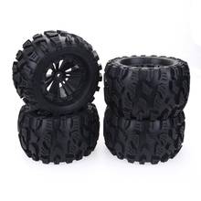 Conjunto de 4 peças de pneus para caminhão monster 2020, conjunto de 4 peças sextavados de 12mm para traxxas tamiya manual sho hpi hsp savage xs tm flux lrp, novo, 125 2024 - compre barato