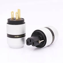 Pair Hi End Gold Plated US AC Power Plug HIFI Audio Grade Copper US plug & IEC DIY Power Cord Cable 2024 - buy cheap