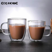 450ml Double Wall Glass Cup Beer Coffee Mugs Handmade Drink Insulation Mug Tea Milk Fruit Juice Cup Creative Gift Drinkware 2024 - buy cheap