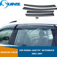 Deflectores de ventana lateral para coche, visores de protección contra el viento, sol y lluvia, para Honda Jazz Fit Hatchback 2003, 2004, 2005, 2006, 2007, SUNZ 2024 - compra barato