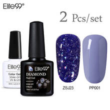 Elite99 2PcsGlitter Pure Color Gel Polish Set Soak Off UV LED Nail Varnish Primer Gel Polish Salon Pedicure Manicure Nail 10ml 2024 - buy cheap