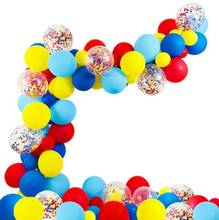 Globos de fiesta de circo, Kit de arco de látex, confeti, tira de globos, conjunto para Baby Shower, pata, fiesta de cumpleaños, 80 Uds. 2024 - compra barato