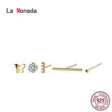 La Monada Sterling Silver 925 Stud Earrings For Women Silver 925 Set Women Earrings Butterfly Jewelry 925 Silver Earring Stud 2024 - buy cheap