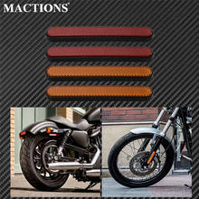 2PCS Motorcycle Red/Orange Front Fork Leg Reflector Sticker Rear fender Side Reflectors For Harley Sportster XL 883 Dyna Softail 2024 - buy cheap