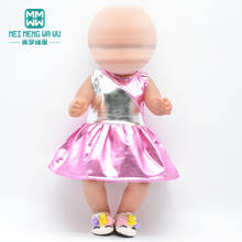 Doll Clothes Sequined princess dress for 43 cm toy new born doll baby 18 Inch American doll Girl's gift 2024 - buy cheap