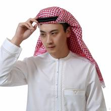 Bufanda musulmana para hombres, pañuelo tradicional islámico de Dubái, Arabia Saudita, Hijab, turbante a cuadros, ropa de oración Shemagh Gutra 2024 - compra barato