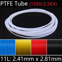 O tubo t eflon de 11l 2.41mm x 2.81mm ptfe isolou a tubulação rígida do capilar f4 resistente de alta temperatura transmite a mangueira 150v colorida 2024 - compre barato