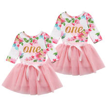 CANIS Newborn Toddler Baby Girls Long Sleeve Floral Printed Tops Romper Tulle Tutu Dress Outfit Set 0-24M 2024 - buy cheap