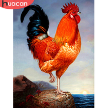 HUACAN Full Drill Square Diamond Painting 5D Cock Mosaic Home Decoration Embroidery Animal Picture Handcraft Art Kit 2024 - buy cheap