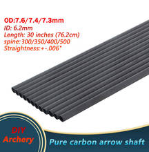 12Pcs 30Inch Pure Carbon Arrow Shafts Spine 300/350/400/500 Carbon Fiber Arrow Shaft DIY Bow and Arrow Crossbow for Hunting 2024 - buy cheap