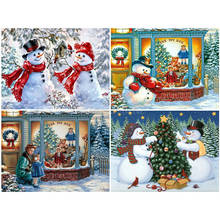 Diamond Embroidery Snowman Picture Rhinestones Diamond Painting Full Square Christmas Diamond Mosaic Cross Stitch Kis 2024 - buy cheap