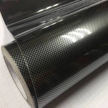 2D Car Sticker Glossy Carbon Fiber Vinyl Film Wrap Foil 2D Gloss Texture Waterproof DIY Auto Decorative Stickers Car Accessories 2024 - buy cheap