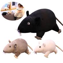 Simulado brinquedo de pelúcia 3d rato rato animal macio pelúcia boneca brinquedo sofá decoração para casa presente do ano novo 2024 - compre barato