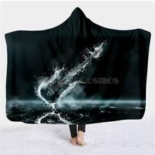 Violin Guitar art Musical instrument Blanket Hooded Blanket 3D full print Wearable Blanket Adults men women Blanket style-9 2024 - buy cheap