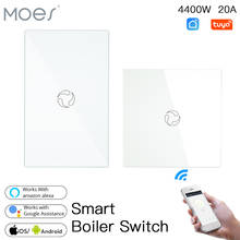Moeshouse WiFi Smart Boiler Switch Water Heater Tuya APP Remote Control Amazon Alexa Echo Google Home Voice Control Glass Panel 2024 - buy cheap