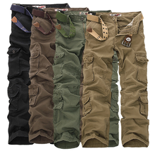 Pantalones Cargo militares para hombre, pantalón táctico holgado, de algodón, informal, con múltiples bolsillos, talla grande 2024 - compra barato